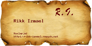Rikk Izmael névjegykártya